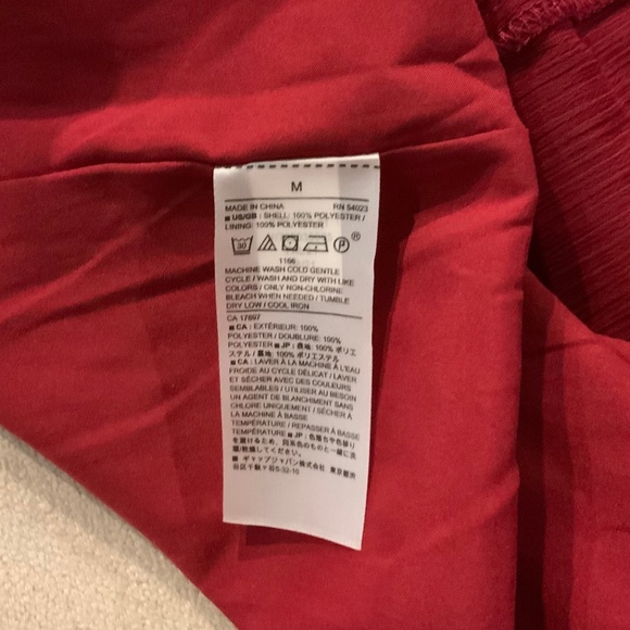 Banana Republic Maroon M Flutter Sleeve Dress Scandi Coastal Cottagecore - Picture 8 of 10